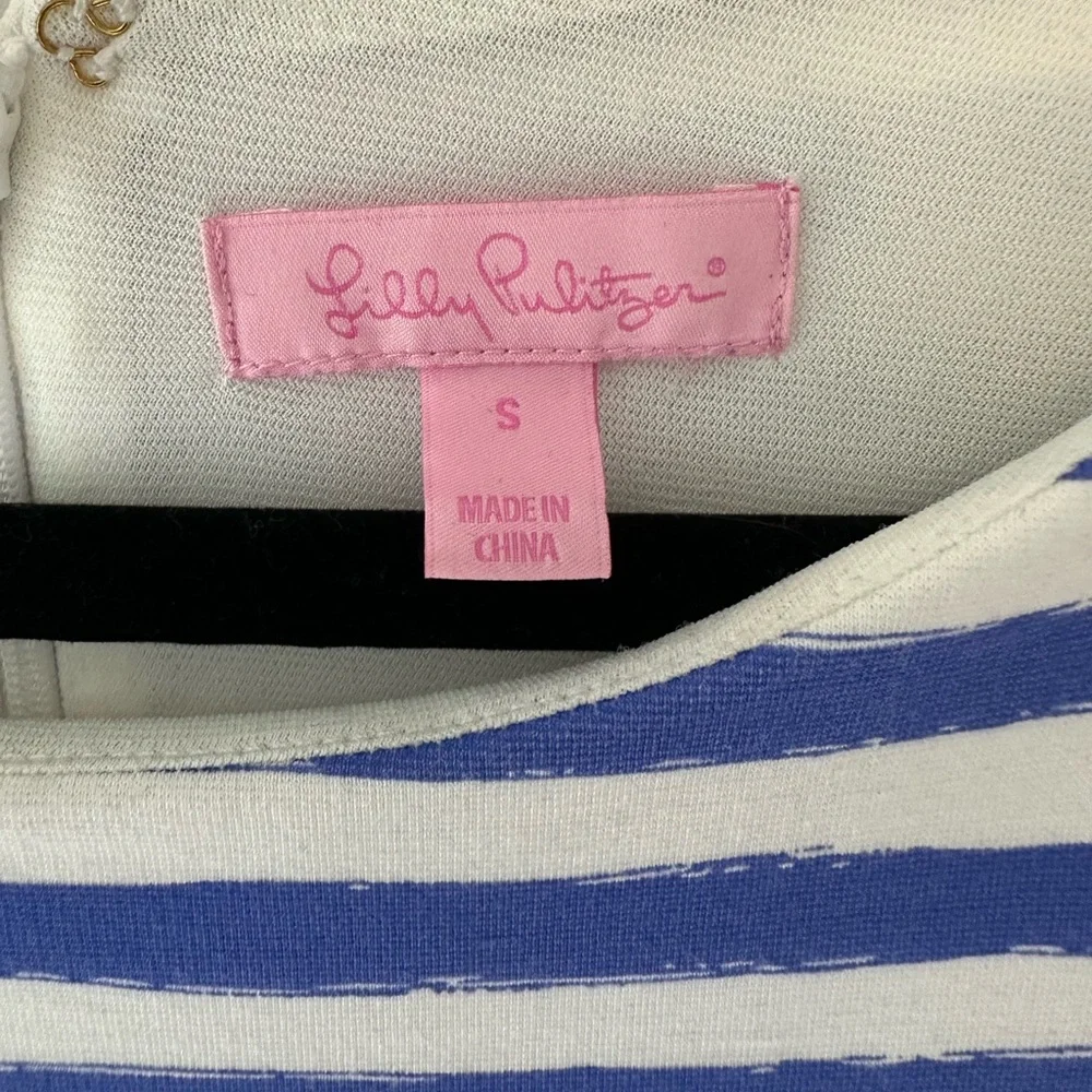 Lilly Pulitzer Briella Blue and White Striped Dress - Picture 5 of 7